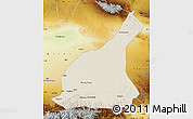Shaded Relief Map of Mori, physical outside