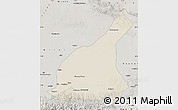 Shaded Relief Map of Mori, semi-desaturated