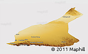 Physical Panoramic Map of Mori, cropped outside
