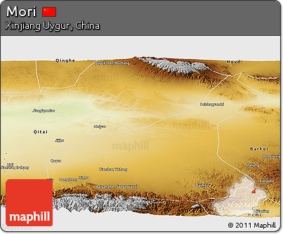 Physical Panoramic Map of Mori