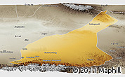 Physical Panoramic Map of Mori, semi-desaturated