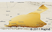 Physical Panoramic Map of Mori, shaded relief outside