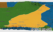 Political Panoramic Map of Mori, darken