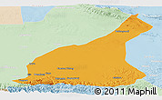 Political Panoramic Map of Mori, lighten