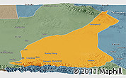 Political Panoramic Map of Mori, semi-desaturated