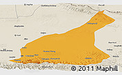 Political Panoramic Map of Mori, shaded relief outside