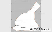 Gray Simple Map of Mori, cropped outside