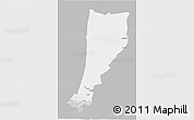 Gray 3D Map of Moyu, single color outside