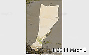 Satellite 3D Map of Moyu, darken