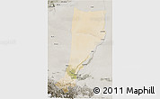 Satellite 3D Map of Moyu, semi-desaturated