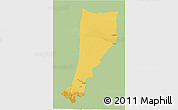 Savanna Style 3D Map of Moyu, single color outside
