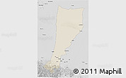 Shaded Relief 3D Map of Moyu, desaturated