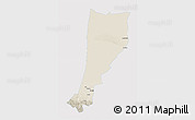 Shaded Relief 3D Map of Moyu, single color outside