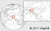 Blank Location Map of Moyu, within the entire country