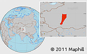 Gray Location Map of Moyu