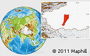 Physical Location Map of Moyu, highlighted parent region