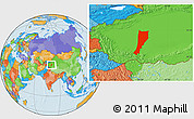 Political Location Map of Moyu