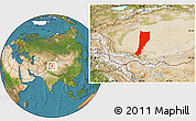 Satellite Location Map of Moyu