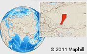 Shaded Relief Location Map of Moyu