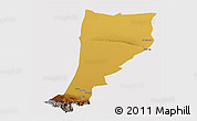Physical Panoramic Map of Moyu, cropped outside