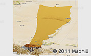 Physical Panoramic Map of Moyu, satellite outside