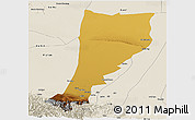 Physical Panoramic Map of Moyu, shaded relief outside