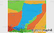 Political Panoramic Map of Moyu