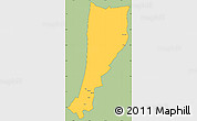 Savanna Style Simple Map of Moyu, cropped outside