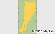 Savanna Style Simple Map of Moyu, single color outside