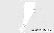 Silver Style Simple Map of Moyu, single color outside