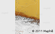 Physical 3D Map of Pishan