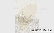 Shaded Relief 3D Map of Pishan, lighten