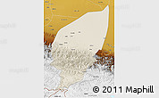 Shaded Relief 3D Map of Pishan, physical outside
