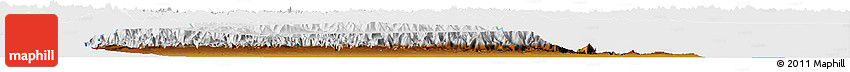 Physical Horizon Map of Pishan, single color outside