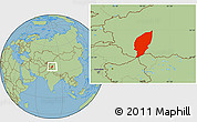 Savanna Style Location Map of Pishan