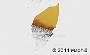 Physical Map of Pishan, single color outside