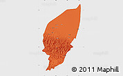Political Map of Pishan, single color outside
