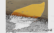 Physical Panoramic Map of Pishan, darken, semi-desaturated