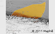 Physical Panoramic Map of Pishan, desaturated