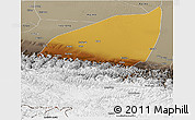 Physical Panoramic Map of Pishan, semi-desaturated