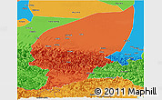 Political Panoramic Map of Pishan