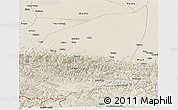 Shaded Relief Panoramic Map of Pishan