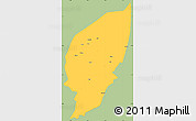 Savanna Style Simple Map of Pishan, single color outside