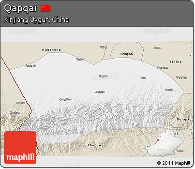 Classic Style 3D Map of Qapqai