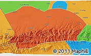 Political 3D Map of Qapqai