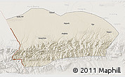 Shaded Relief 3D Map of Qapqai, lighten
