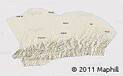 Shaded Relief 3D Map of Qapqai, single color outside