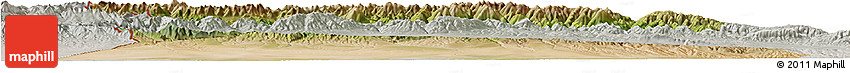 Satellite Horizon Map of Qapqai, lighten, semi-desaturated