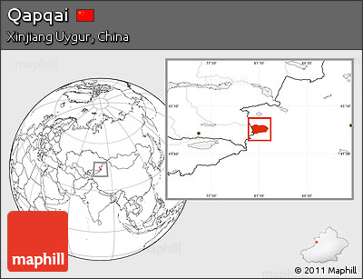 Blank Location Map of Qapqai