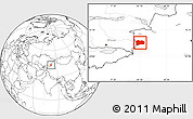 Blank Location Map of Qapqai